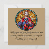  Maagd Mary & Jesus Religieuze Nieuwjaar Kaart (Achterkant)