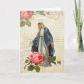  Maagd Mary Jesus Religieuze Rozen Kaart (Voorkant)