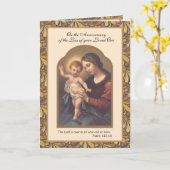 Maagd Mary Jezus Jubileum van verlies van één verl Kaart (Gele Bloem)