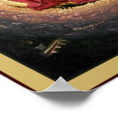 Maagd Mary & Jezus met Angels die Muziek speelt Poster (Hoek)