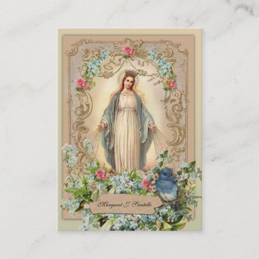 Maagd Mary Katholieke begrafenis Memorial Heilige  Plaatskaartje (Voorkant)