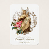 Maagd Mary Katholieke begrafenis Memorial Heilige  Visitekaartje (Voorkant)