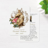 Maagd Mary Katholieke begrafenis Memorial Heilige  Visitekaartje (Bureau)