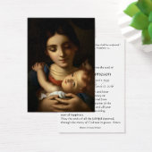 Maagd Mary Katholieke begrafenis Memorial Heilige  Visitekaartje (Bureau)