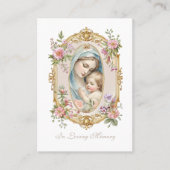 Maagd Mary Katholieke begrafenis Memorial Heilige  Visitekaartje (Voorkant)