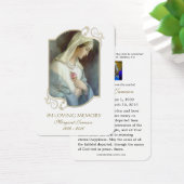 Maagd Mary Katholieke begrafenis Memorial Heilige  Visitekaartje (Bureau)