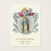 Maagd Mary Katholieke begrafenis Memorial Heilige  Visitekaartje (Voorkant)