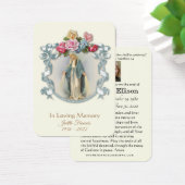 Maagd Mary Katholieke begrafenis Memorial Heilige  Visitekaartje (Bureau)