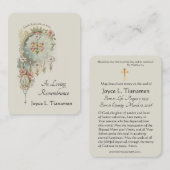 Maagd Mary Katholieke begrafenis Memorial Heilige  Visitekaartje (Voorkant / Achterkant)