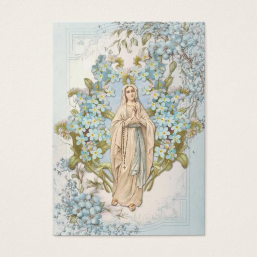 Maagd Mary Katholieke begrafenis Memorial Heilige Visitekaartje (Voorkant)