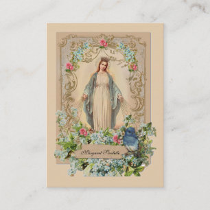 Maagd Mary Katholieke begrafenis Memorial Heilige Visitekaartje