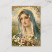 Maagd Mary Katholieke begrafenis Memorial Heilige  Visitekaartje (Voorkant)