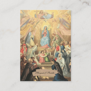 Maagd Mary Katholieke begrafenis Memorial Heilige Visitekaartje
