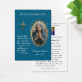 Maagd Mary Katholieke begrafenis Memorial Heilige  Visitekaartje (Bureau)