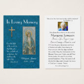 Maagd Mary Katholieke begrafenis Memorial Heilige  Visitekaartje (Voorkant /achterkant)