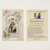 Maagd Mary Katholieke begrafenis Memorial Heilige  Visitekaartje (Voorkant /achterkant)