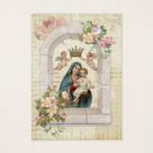 Maagd Mary Katholieke begrafenis Memorial Heilige  Visitekaartje (Voorkant)