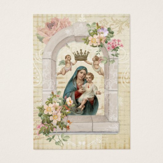 Maagd Mary Katholieke begrafenis Memorial Heilige  Visitekaartje (Voorkant)