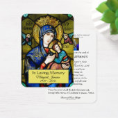 Maagd Mary Katholieke begrafenis Memorial Heilige  Visitekaartje (Bureau)