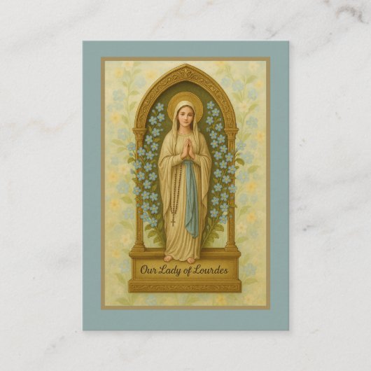 Maagd Mary Katholieke begrafenis Memorial Heilige  Visitekaartje (Voorkant)