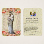Maagd Mary Katholieke begrafenis Memorial Heilige  Visitekaartje (Voorkant /achterkant)