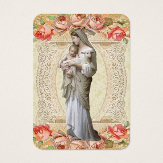 Maagd Mary Katholieke begrafenis Memorial Heilige  Visitekaartje (Voorkant)