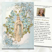 Maagd Mary Katholieke begrafenis Memorial Heilige Visitekaartje