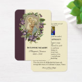 Maagd Mary Katholieke begrafenis Memorial Heilige Visitekaartje (Bureau)