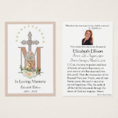 Maagd Mary Katholieke begrafenis Memorial Heilige Visitekaartje (Voorkant /achterkant)