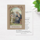 Maagd Mary Katholieke begrafenis Memorial Heilige  Visitekaartje (Bureau)