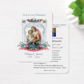 Maagd Mary Katholieke begrafenis Memorial Heilige Visitekaartje (Bureau)