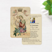 Maagd Mary Katholieke begrafenis Memorial Heilige  Visitekaartje (Bureau)