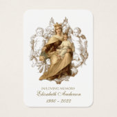 Maagd Mary Katholieke begrafenis Memorial Heilige  Visitekaartje (Voorkant)