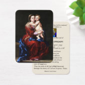 Maagd Mary Katholieke begrafenis Memorial Heilige  Visitekaartje (Bureau)