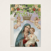 Maagd Mary Katholieke begrafenis Memorial Heilige  Visitekaartje (Voorkant)