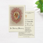 Maagd Mary Katholieke begrafenis Memorial Heilige  Visitekaartje (Bureau)