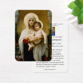 Maagd Mary Katholieke begrafenis Memorial Heilige  Visitekaartje (Bureau)