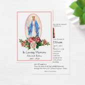 Maagd Mary Katholieke begrafenis Memorial Heilige  Visitekaartje (Bureau)