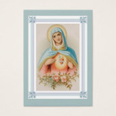 Maagd Mary Katholieke begrafenis Memorial Heilige  Visitekaartje (Voorkant)