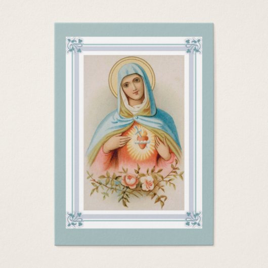 Maagd Mary Katholieke begrafenis Memorial Heilige  Visitekaartje (Voorkant)