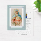 Maagd Mary Katholieke begrafenis Memorial Heilige  Visitekaartje (Bureau)