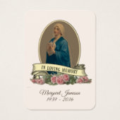 Maagd Mary Katholieke begrafenis Memorial Heilige  Visitekaartje (Voorkant)