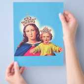Maagd Mary koningin met Jezus Flyer (Hand)