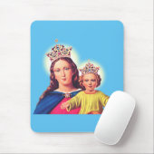 Maagd Mary koningin met Jezus Muismat (Met muis)