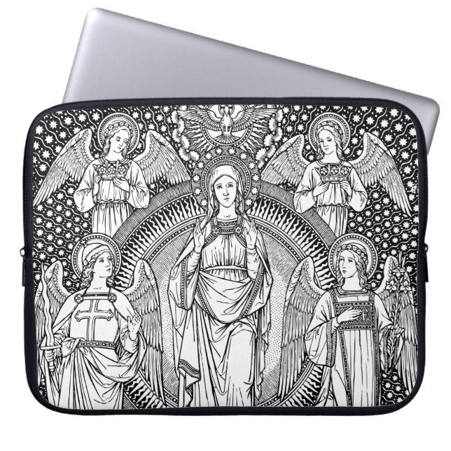 Maagd Mary laptophoes Laptop Sleeve (Voorkant)