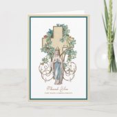 Maagd Mary Lourdes katholiek condoleances Hartelij Bedankkaart (Voorkant)