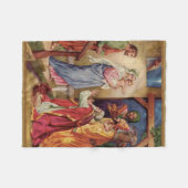 Maagd Mary Magi Drie Kings Nativiteitsckerst Fleece Deken (Voorkant (Horizontaal))