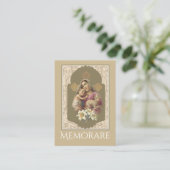 Maagd Mary Memorare Heilige Kaart zonder blote voe Visitekaartje (Staand voorkant)