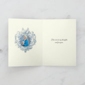 Maagd Mary met Doves Blue Angels Religieuze Kaart (Binnen)