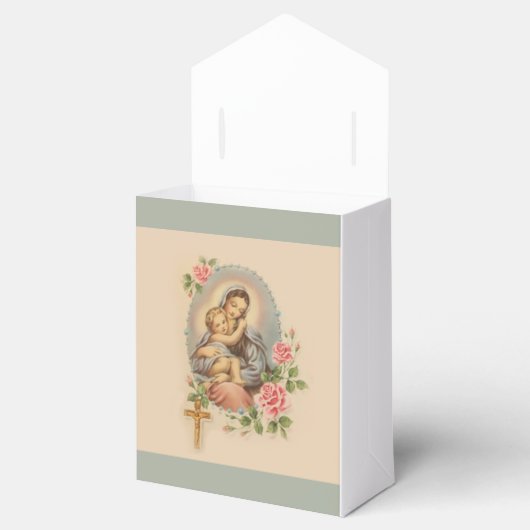 Maagd Mary Moeder Baby Jesus zonder blote maagd Bedankdoosjes (Geopend)